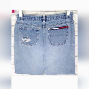 Vintage 90's High Waist Distressed Tommy Skirt